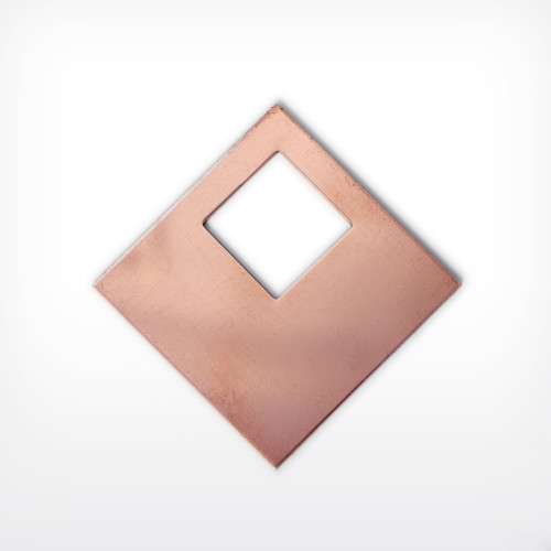 Copper Blank Square Stamped Shape for Enamelling & Other Crafts