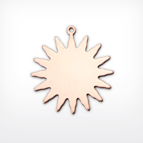 Copper Blank Sunburst Stamped Shape for Enamelling & Other Crafts