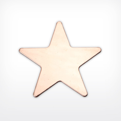Enamelling Copper Blank Metal Stamping - Star, medium, 5 point - Enameling Supplies