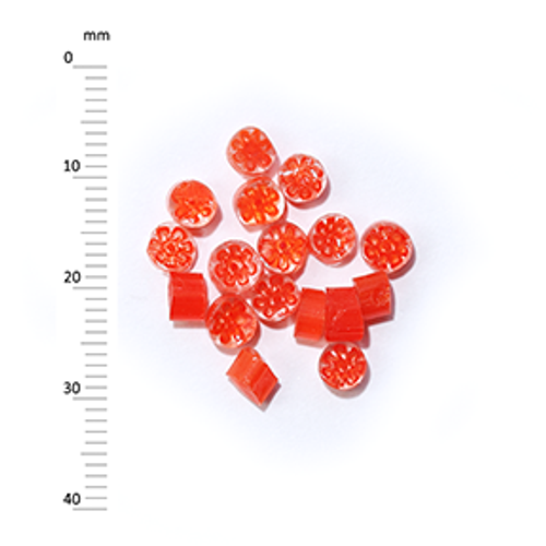 Millefiori - 50g pack (M057), orange, 4-5mm