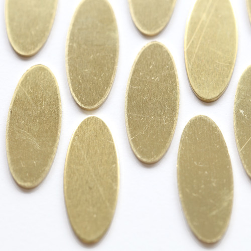 Brass oval tag for jewellery and other crafts