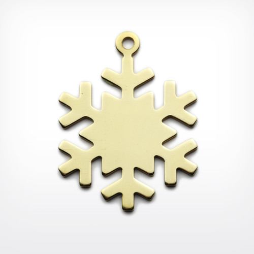 Brass Snowflake, with lug - Pack of 10 (442-BR)