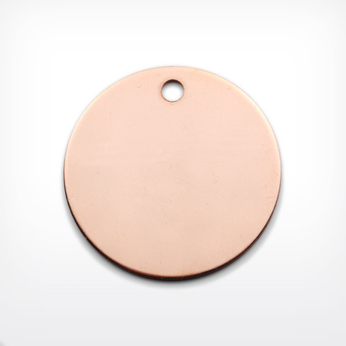Copper Disc with 3mm piercing, 29mm, heavy gauge - Pack of 10 (637-CU)