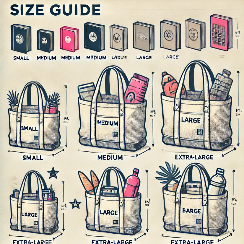 Tote Bags Size Guide: How to Choose the Perfect Dimensions for Your Needs Tote Bags Size Guide: How to Choose the Perfect Dimensions for Your Needs