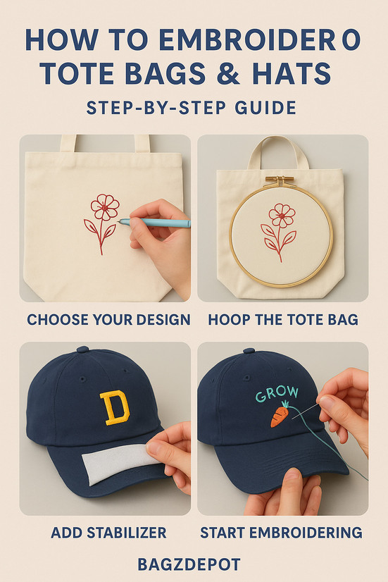 How to Embroider on Tote Bags & Hats: A Step-by-Step Guide