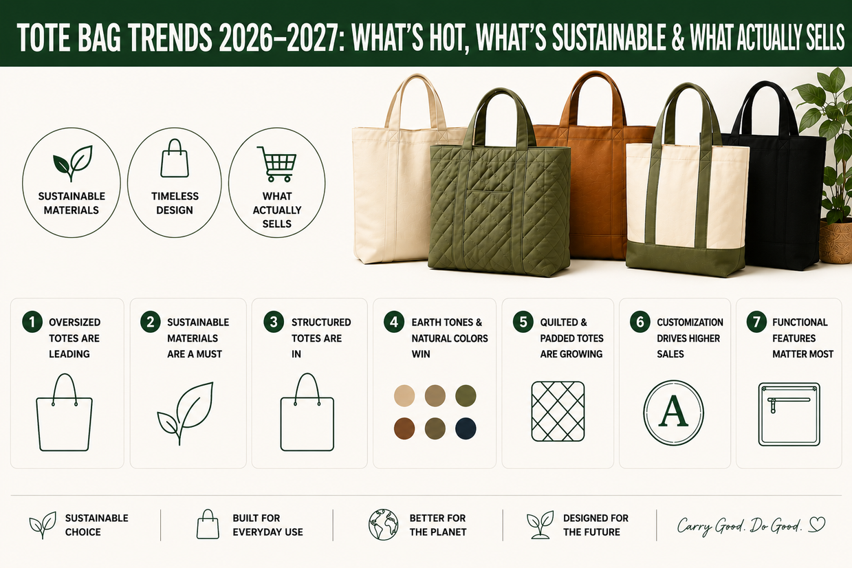 Tote Bag Trends 2026–2027: What's Hot, What's Sustainable & What Actually Sells