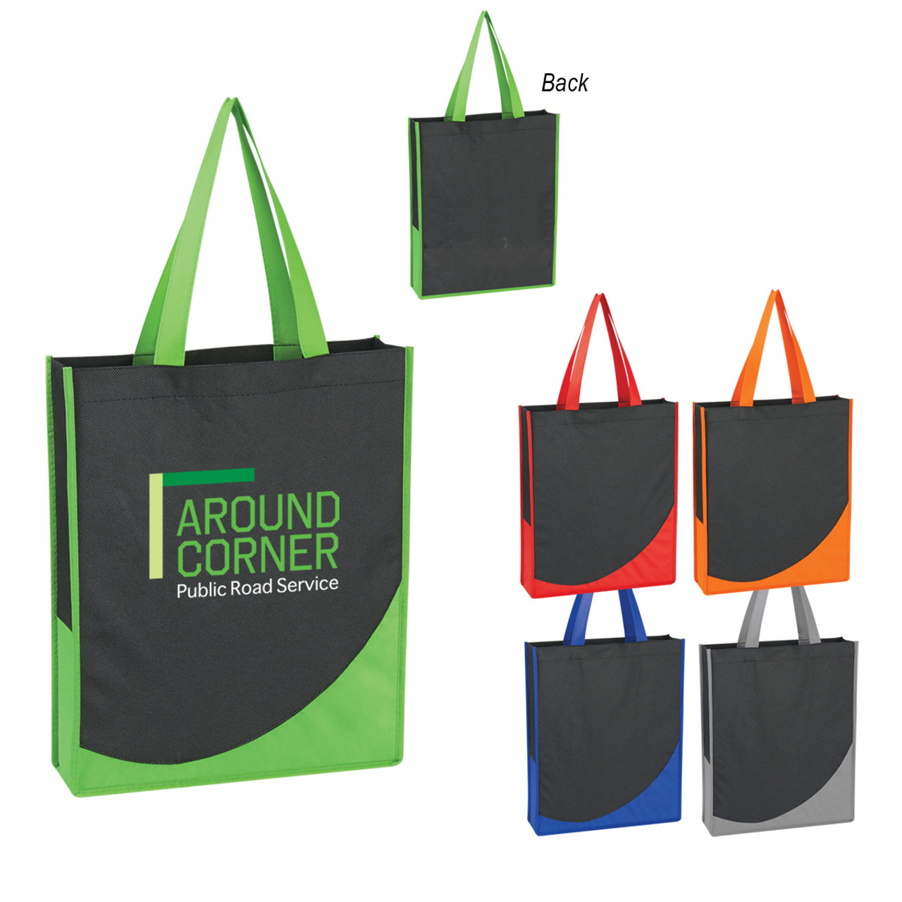 Wholesale Non Woven Tote Bags with Accent Trim | BagzDepot