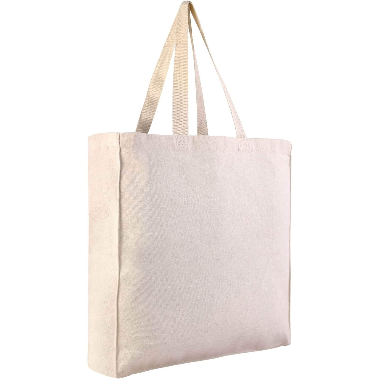 Organic Cotton Bags - Heavy Canvas Tote Bags w/ Bottom Gusset