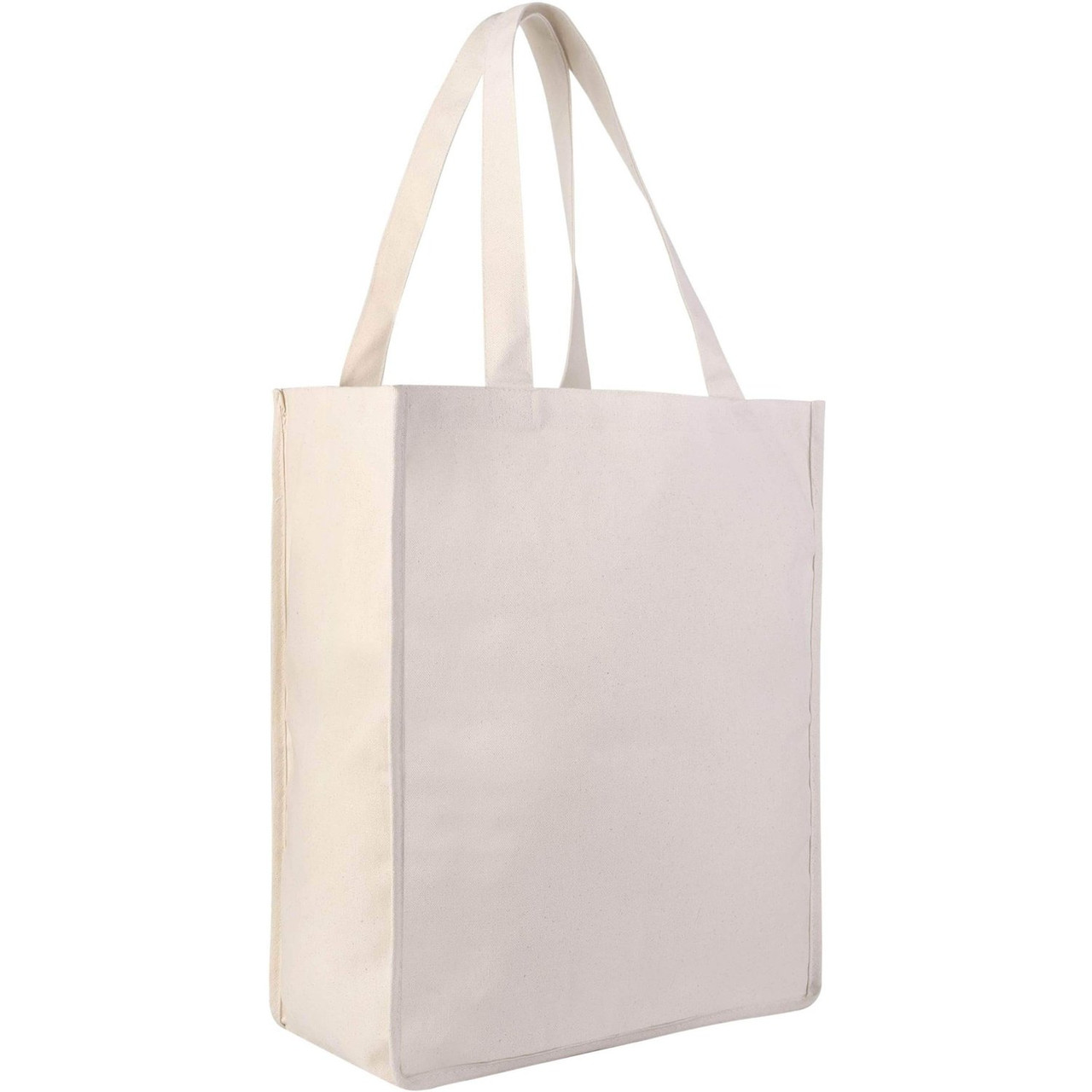 Blank Bulk Canvas Cotton Tote Bags Wholesale, Natural Reusable