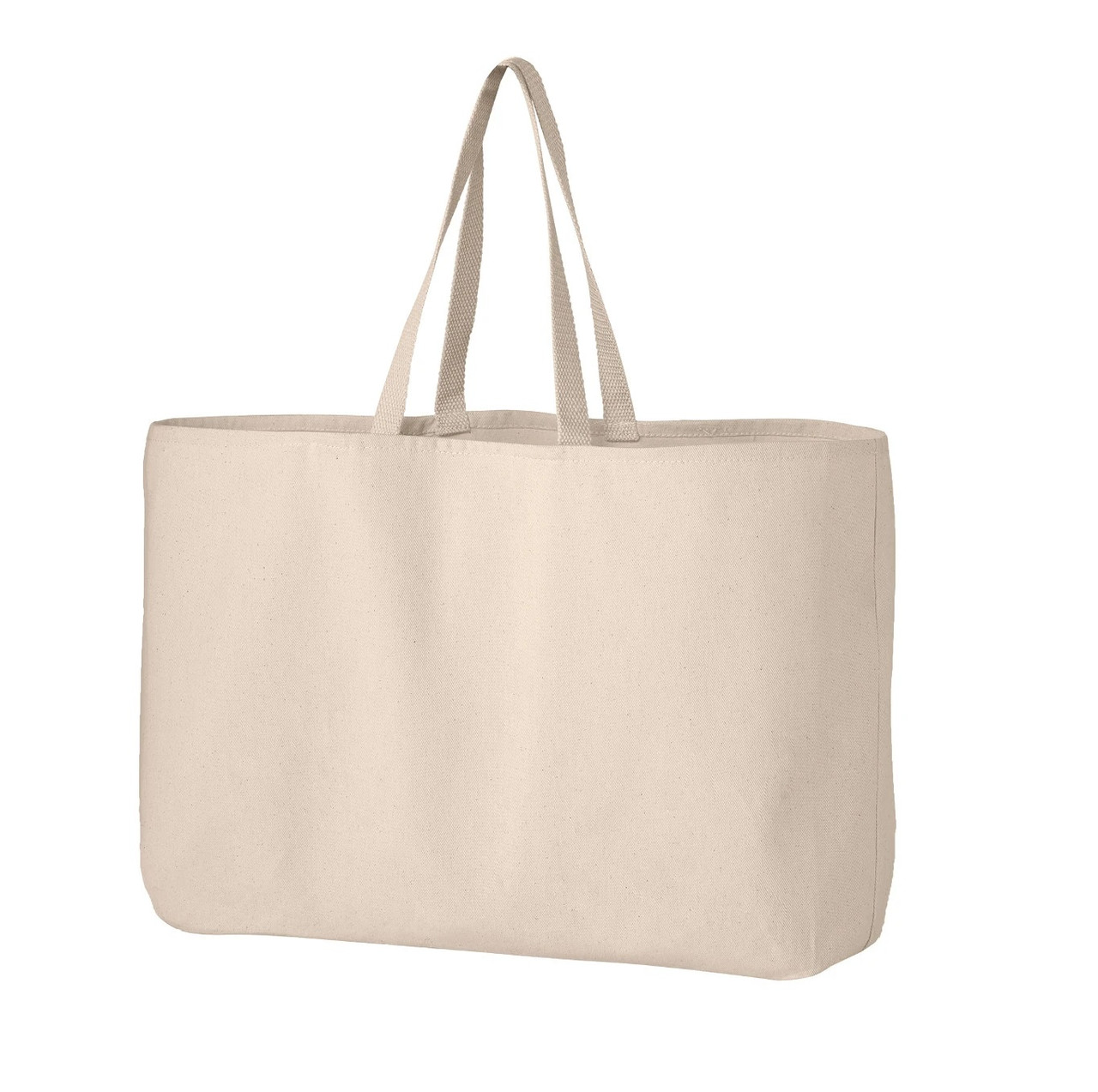 Canvas Reusable Zipper Inside - Natural - CB1833OM62W | Large canvas tote  bags, Zippered tote, Affordable tote bags