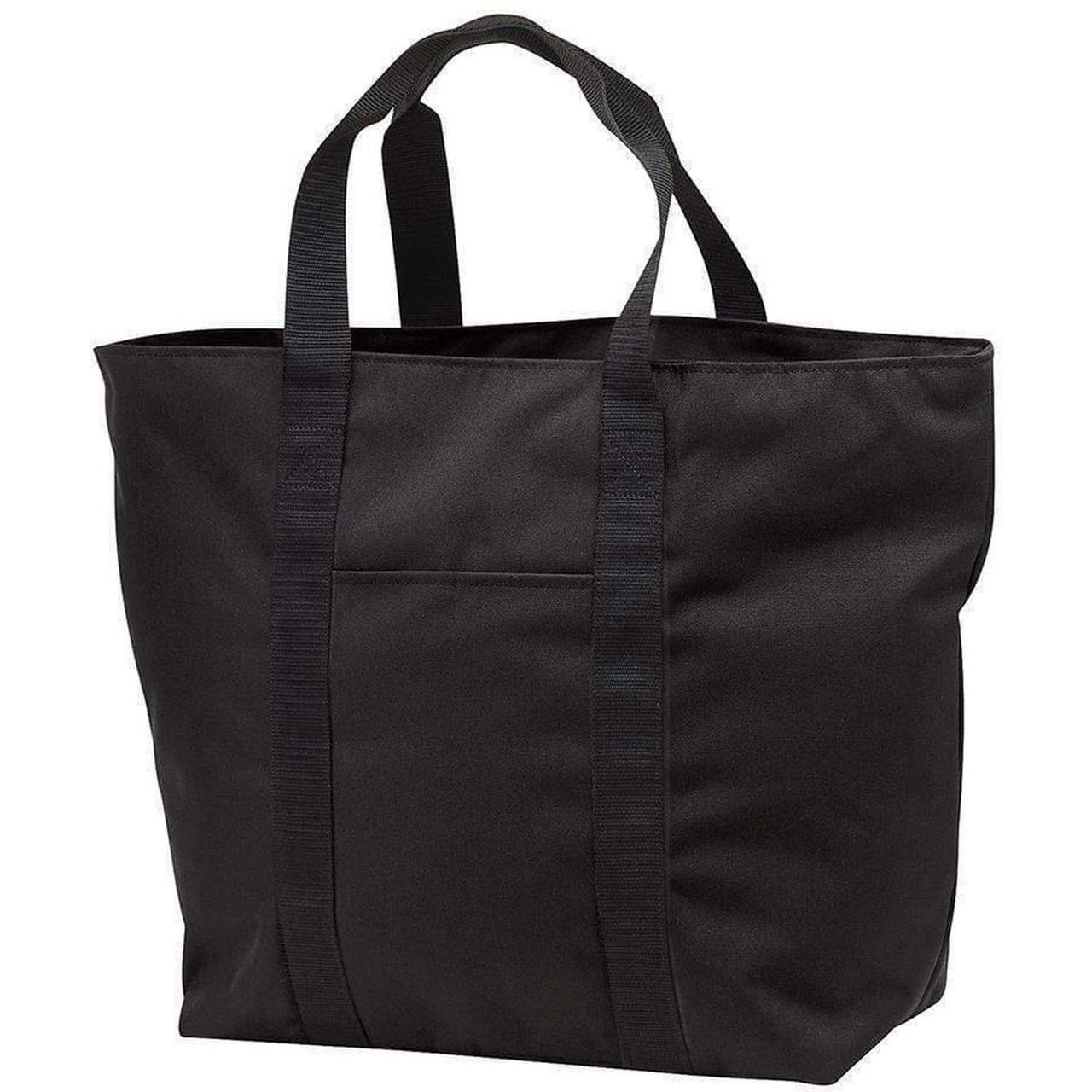 Reusable Bag Plain Black Canvas Tote Bag Budget All-Purpose Large
