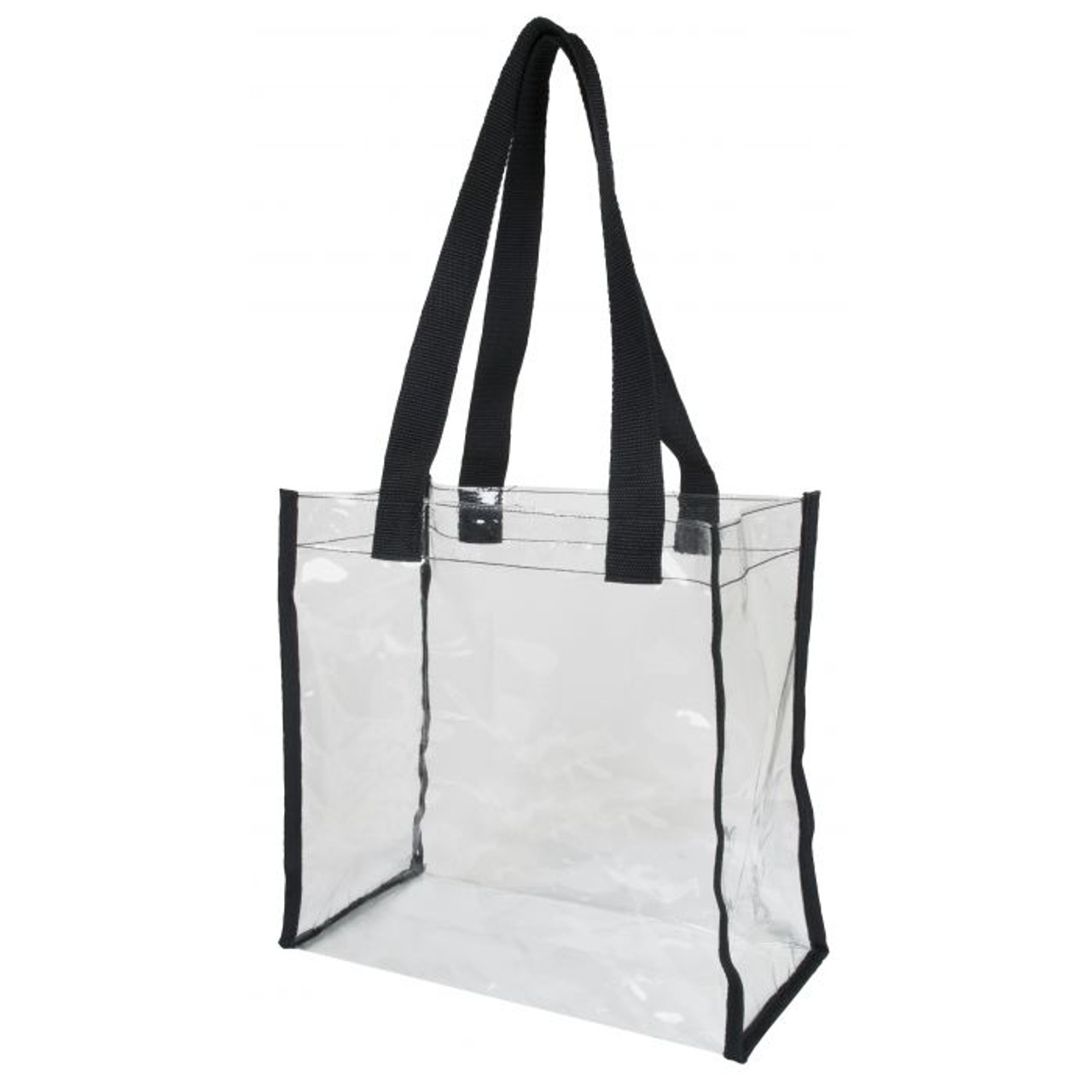 Amazon.com: 6 Packs Stadium Approved Clear Tote Bag Clear Plastic Tote Bags  with Handles Clear Stadium Bag Clear Beach Bag Purse Transparent Bag See  Through Tote Bag for Work Sports Concert 12