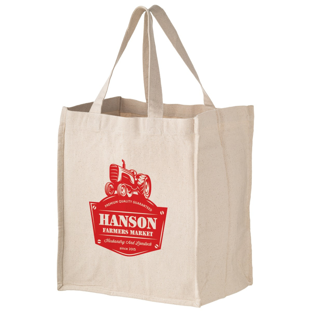 Custom Branded Leeds Organic 6oz Cotton Canvas Carry-All Tote