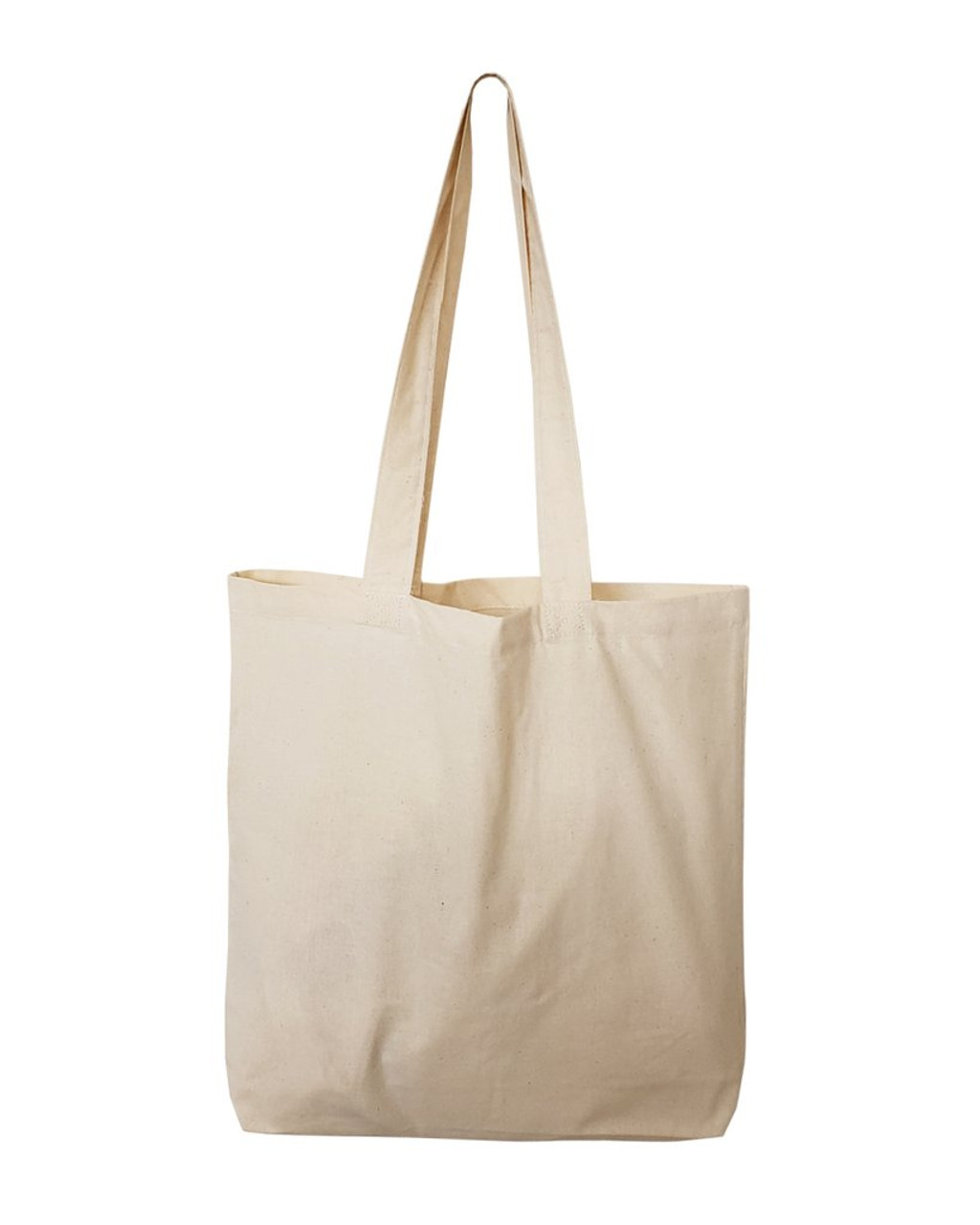 Basic Cotton Canvas Tote Bags with Over the Shoulder Long Handles