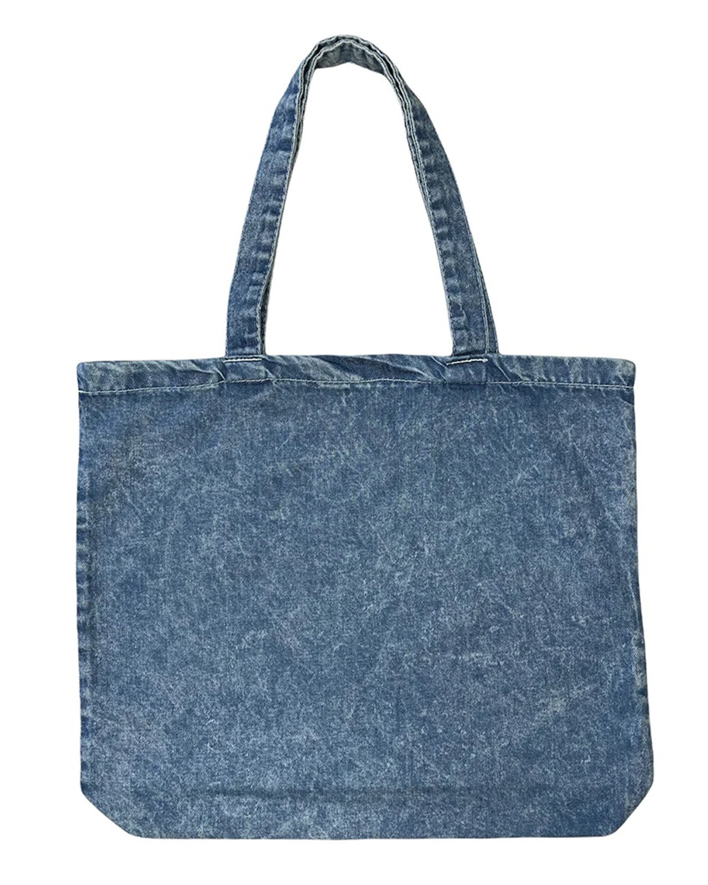 Petite Market Bag in Navy with Embroidery