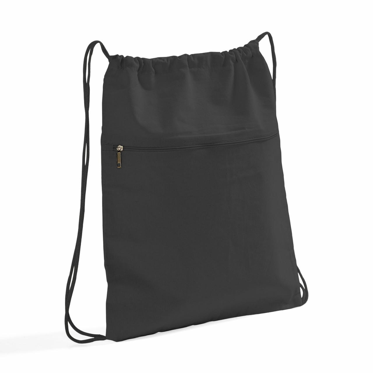Wholesale Front Zipper Pocket Canvas Drawstring Backpacks Wholesale Front Zipper Pocket Canvas Drawstring Backpacks