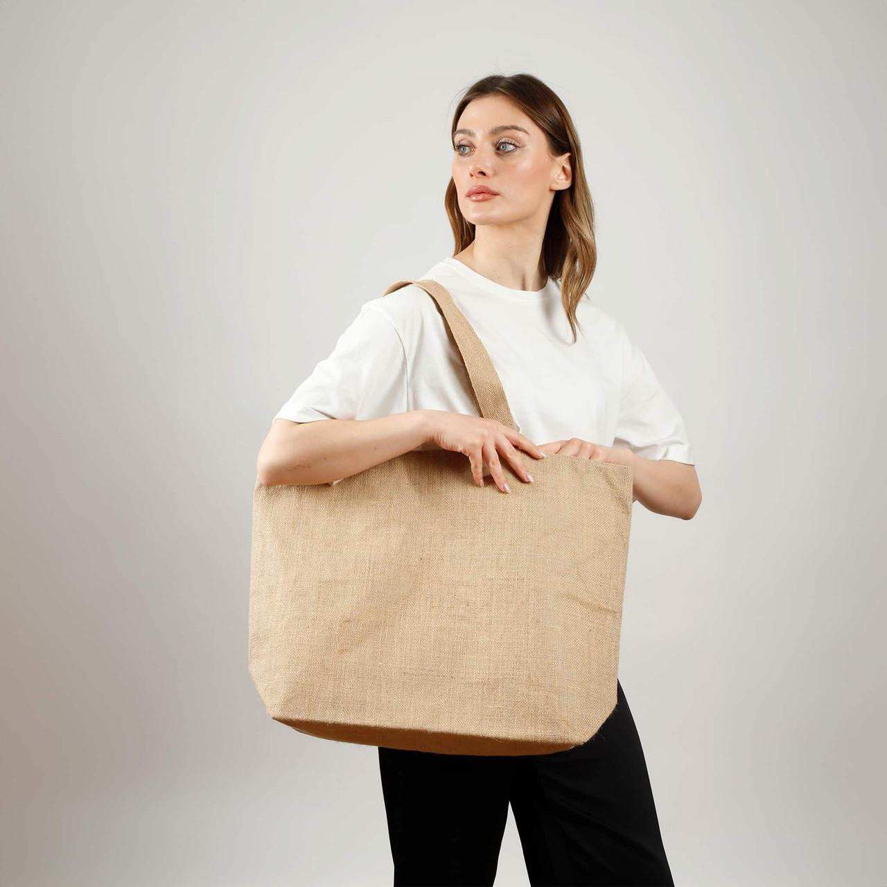 Wholesale Extra Large Jumbo Jute Burlap Tote Bags in Bulk | 100