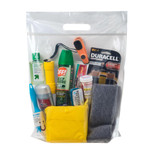 BagzDPT Crystal Clear Zip-Tight Bags with Die Cut Handle 12"W X 12"H X 6"G 