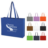 BagzDPT Non-Woven Shopper Tote Bag With Hook and Loop Closure 