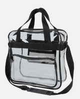 BagzDepot Clear Messenger Bag, Crossbody Stadium Vinyl Bags
