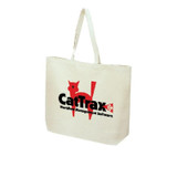 BagzDepot 19" Canvas Tote Bag with Hook and Loop Closure 