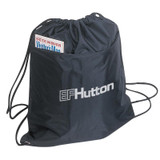 BagzDepot Polyester Drawstring Bag with Front Zipper Pocket 