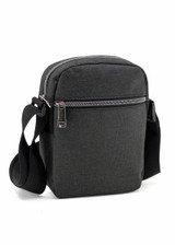 BagzDepot Heathered 2-Zipper Sling Bag 