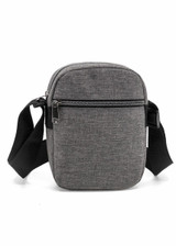 BagzDepot Heathered 2-Zipper Sling Bag 