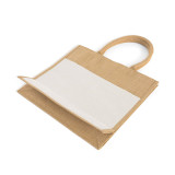 BagzDepot Large Easy-Print Jute Bag 