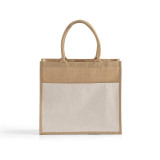 BagzDepot Large Easy-Print Jute Bag 