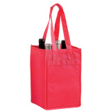 BagzDepot Non-Woven 4-Bottle Wine Tote Bags – 100 GSM with Poly Board Insert 