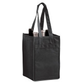 BagzDepot Non-Woven 4-Bottle Wine Tote Bags – 100 GSM with Poly Board Insert 