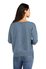 Port & Co Women's Beach Wash Garment-Dyed V-Neck Sweatshirt LPC098V