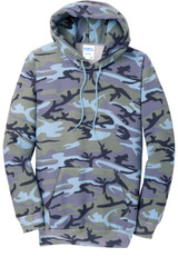 Port & Co Core Fleece Camo Pullover Hooded Sweatshirt. PC78HC