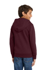 Port & Co Youth Core Fleece Full-Zip Hooded Sweatshirt. PC90YZH
