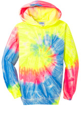 Port & Co Youth Tie-Dye Pullover Hooded Sweatshirt. PC146Y