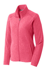 Port Authority Women's Heather Microfleece Full-Zip Jacket. L235