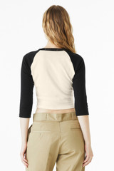 BELLA+CANVAS Women's Micro Rib 3/4 Raglan Baby Tee BC1200