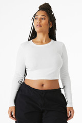 BELLA+CANVAS Women's Micro Rib Long Sleeve Baby Tee BC1501