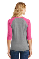 District Women's Perfect Tri 3/4-Sleeve Raglan. DM136L