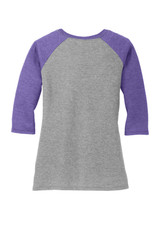 District Women's Perfect Tri 3/4-Sleeve Raglan. DM136L