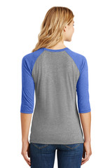District Women's Perfect Tri 3/4-Sleeve Raglan. DM136L