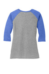 District Women's Perfect Tri 3/4-Sleeve Raglan. DM136L