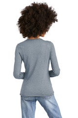 District Women's Perfect Tri Long Sleeve V-Neck Tee DT135