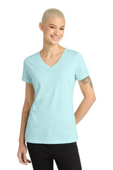 District - Women's Perfect Weight V-Neck Tee. DM1170L