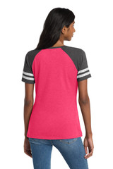 District Women's Game V-Neck Tee. DM476