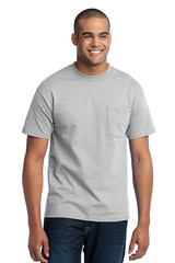 Port & Co Core Blend Pocket Tee. PC55P