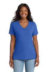 Port & Co Women's Core Cotton V-Neck Tee. LPC54V