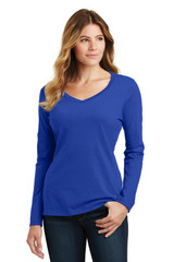 Port & Co Women's Long Sleeve Fan Favorite V-Neck Tee. LPC450VLS