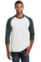 Port & Co Core Blend 3/4-Sleeve Raglan Tee. PC55RS
